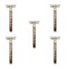 Foreign Holics Double Edge Black Golden Shaving Razor/Safety For Men-4Inch (5 Pcs) view 1