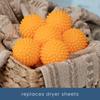S&T INC. Reusable Dryer Balls, Fabric Softener for Laundry, Orange, 2.5 in, 6 Pack view 3