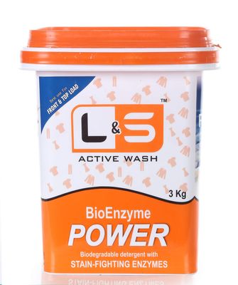 L&S Active Front Load Laundry Detergent Powder, 3Kg