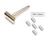 Foreign Holics Imported Heavy Metal Edge Shaving/Safety Razor For Men & Boys-50 gm Free 5 Blades view 3