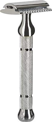 Foreign Holics Imported Double Edge Heavy Metal Shaving Razor For Men & Boys-50 gm (Silver)