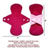 Manvicare Reusable Washable Cloth Mini Sanitary Pads-Cloth Pantyliners With Wings for Women-4 Panty liners-Mini Pads & 1 Storage Bag - Size 200mm view 2