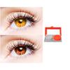 2 Pair Monthly Colored Contact Lenses Zero Power With 1 Lens Travel Kit (Honey-Brown) view 1