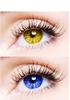 2 Pair Monthly Colored Contact Lenses Zero Power With 1 Lens Travel Kit (Hazel-Blue) view 1