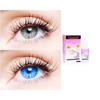 2 Pair Monthly Colored Contact Lenses Zero Power With 30 ml Solution (Grey-Light Blue) view 1