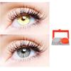 2 Pair Monthly Colored Contact Lenses Zero Power With 1 Lens Travel Kit (Gold-Grey) view 1