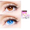 2 Pair Monthly Colored Contact Lenses Zero Power With 30 ml Solution (Brown-Light Blue) view 1