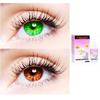 2 Pair Monthly Colored Contact Lenses Zero Power With 30 ml Solution (Green-Brown) view 1