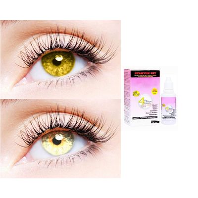 2 Pair Monthly Colored Contact Lenses Zero Power With 30 ml Solution (Hazel-Gold)