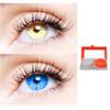 2 Pair Monthly Colored Contact Lenses Zero Power With 1 Lens Travel Kit (Gold-Light Blue) view 1