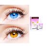 2 Pair Monthly Colored Contact Lenses Zero Power With 30 ml Solution (Light Blue-Honey) view 1