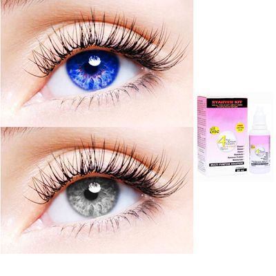 2 Pair Monthly Colored Contact Lenses Zero Power With 30 ml Solution (Blue-Grey)