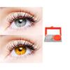 2 Pair Monthly Colored Contact Lenses Zero Power With 1 Lens Travel Kit (Grey-Honey) view 1