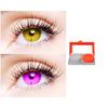 2 Pair Monthly Colored Contact Lenses Zero Power With 1 Lens Travel Kit (Hazel-Violet) view 1