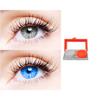 2 Pair Monthly Colored Contact Lenses Zero Power With 1 Lens Travel Kit (Grey-Light Blue) view 1