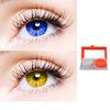 2 Pair Monthly Colored Contact Lenses Zero Power With 1 Lens Travel Kit (Blue-Hazel) view 1