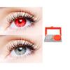 2 Pair Monthly Colored Contact Lenses Zero Power With 1 Lens Travel Kit (Red-Grey) view 1