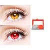 2 Pair Monthly Colored Contact Lenses Zero Power With 1 Lens Travel Kit (Honey-Red) view 1