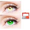 2 Pair Monthly Colored Contact Lenses Zero Power With 1 Lens Travel Kit (Gold-Green) view 1