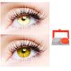 2 Pair Monthly Colored Contact Lenses Zero Power With 1 Lens Travel Kit (Gold-Hazel) view 1