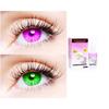 2 Pair Monthly Colored Contact Lenses Zero Power With 30 ml Solution (Violet-Green) view 1