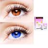 2 Pair Monthly Colored Contact Lenses Zero Power With 30 ml Solution (Brown-Blue) view 1