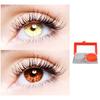 2 Pair Monthly Colored Contact Lenses Zero Power With 1 Lens Travel Kit (Gold-Brown) view 1