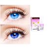 2 Pair Monthly Colored Contact Lenses Zero Power With 30 ml Solution (Light Blue-Blue) view 1