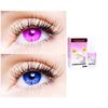 2 Pair Monthly Colored Contact Lenses Zero Power With 30 ml Solution (Violet-Blue) view 1