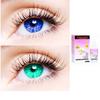 2 Pair Monthly Colored Contact Lenses Zero Power With 30 ml Solution (Blue-Sea Blue) view 1