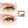 2 Pair Monthly Colored Contact Lenses Zero Power With 1 Lens Travel Kit (Hazel-Honey) view 1