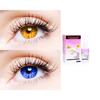 2 Pair Monthly Colored Contact Lenses Zero Power With 30 ml Solution (Honey-Blue) view 1