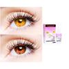 2 Pair Monthly Colored Contact Lenses Zero Power With 30 ml Solution (Honey-Brown) view 1