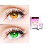 2 Pair Monthly Colored Contact Lenses Zero Power With 30 ml Solution (Honey-Green) view 1