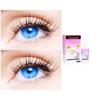 2 Pair Monthly Colored Contact Lenses Zero Power With 30 ml Solution (Light Blue-Light Blue) view 1