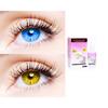 2 Pair Monthly Colored Contact Lenses Zero Power With 30 ml Solution (Light Blue-Hazel) view 1