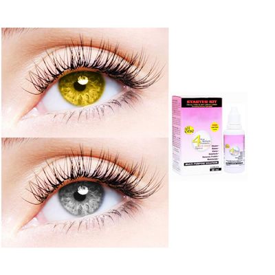 2 Pair Monthly Colored Contact Lenses Zero Power With 30 ml Solution (Hazel-Grey)