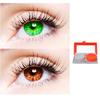 2 Pair Monthly Colored Contact Lenses Zero Power With 1 Lens Travel Kit (Green-Brown) view 1