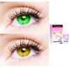 2 Pair Monthly Colored Contact Lenses Zero Power With 30 ml Solution (Green-Hazel) view 1