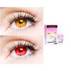 2 Pair Monthly Colored Contact Lenses Zero Power With 30 ml Solution (Honey-Red) view 1
