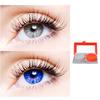 2 Pair Monthly Colored Contact Lenses Zero Power With 1 Lens Travel Kit (Grey-Blue) view 1