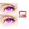 2 Pair Monthly Colored Contact Lenses Zero Power With 1 Lens Travel Kit (Violet-Violet) view 1