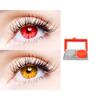 2 Pair Monthly Colored Contact Lenses Zero Power With 1 Lens Travel Kit (Red-Honey) view 1