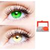 2 Pair Monthly Colored Contact Lenses Zero Power With 1 Lens Travel Kit (Green-Gold) view 1