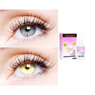 2 Pair Monthly Colored Contact Lenses Zero Power With 30 ml Solution (Grey-Gold)