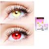 2 Pair Monthly Colored Contact Lenses Zero Power With 30 ml Solution (Gold-Red) view 1