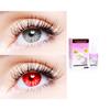 2 Pair Monthly Colored Contact Lenses Zero Power With 30 ml Solution (Grey-Red) view 1