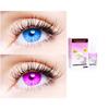 2 Pair Monthly Colored Contact Lenses Zero Power With 30 ml Solution (Light Blue-Violet) view 1
