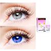 2 Pair Monthly Colored Contact Lenses Zero Power With 30 ml Solution (Grey-Blue) view 1