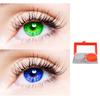 2 Pair Monthly Colored Contact Lenses Zero Power With 1 Lens Travel Kit (Green-Blue) view 1
